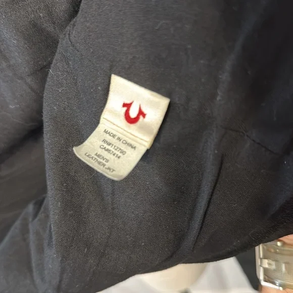 True Religion Goat Skin Leather Jacket Vintage Black - Picture 3 of 5